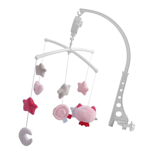 Portable Plush Baby Mobile with Music Box for 0-1 Year Olds