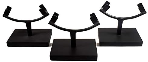 62 Inch Display Stand for Slab Slice Fossil Flat Minerals Black One Arm Two Prong Holder