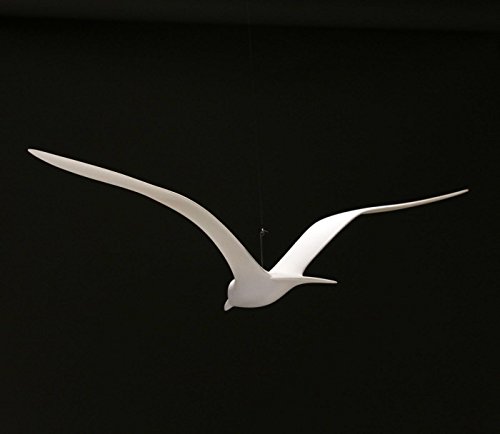 Seagull Mobile Sculpture - 14in Wing Span Wings Up Soaring Style Signed