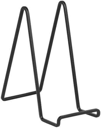 Large Plate Holder Display Stand - 2 Pack Black Easel Stand for Decorative Plates
