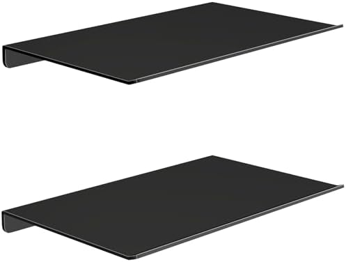 MKO 8 Inch Floating Shelves Set 2 Pack Black