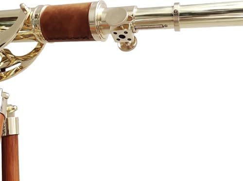 Vintage Antique Brass Telescope Floor Standing Decor