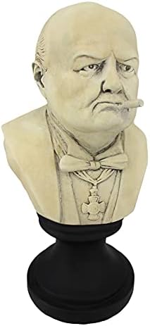 Things2Die4 Molded Plaster Churchill Cigar Bust Statue