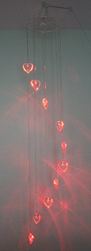 Red Heart Lighted Mobile - 48 L - Heart Decor For Valentines Day