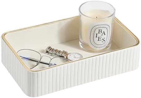 Desk Organizer Tray with PU Leather and MDF Surface