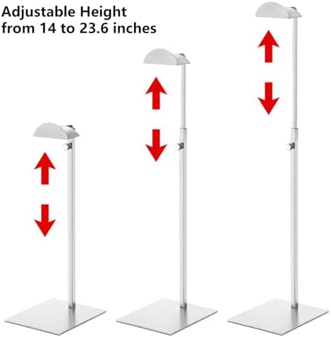 Hacaroa 3 Pack Purse Display Stand Adjustable Height Stainless Steel Holder for Bags and Jewelry