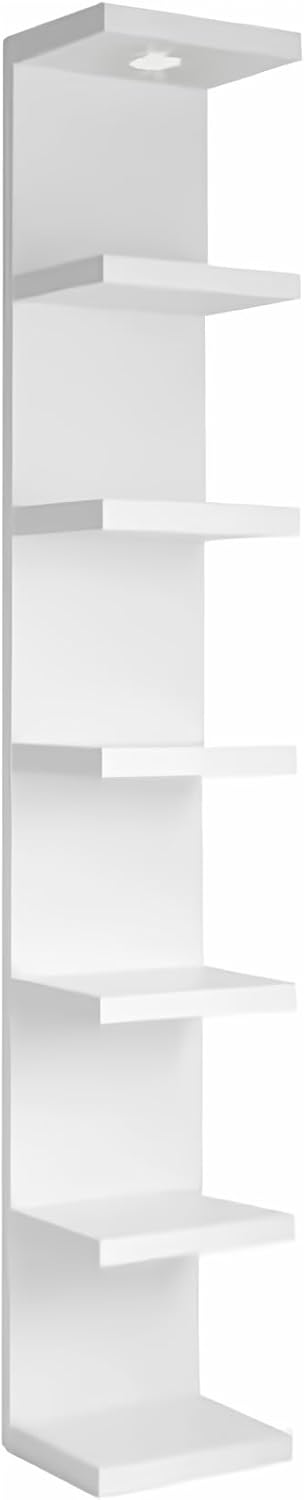 7 Tier Floating Wall Shelf with LED Light