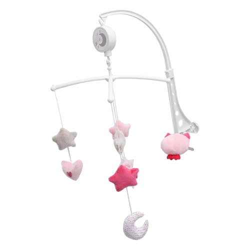 Portable Plush Baby Mobile with Music Box for 0-1 Year Olds