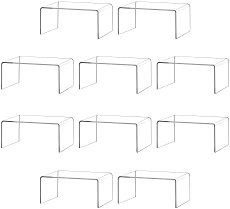BYCY Clear Acrylic Riser Set of 10 for Jewels Cupcakes Tea Sets
