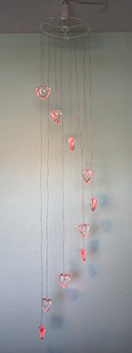 Red Heart Lighted Mobile - 48 L - Heart Decor For Valentines Day