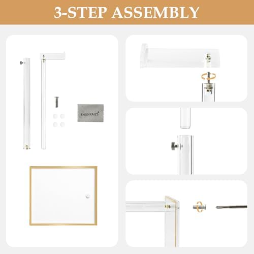 Adjustable Acrylic Purse Display Stand with Gold Trim
