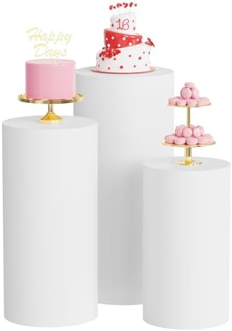 Wokceer Spandex Cylinder Covers 3Pcs for Party Decor