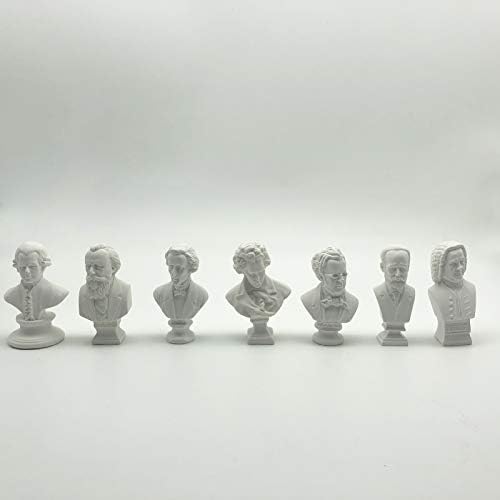 7 Piece Classic Mini Resin Bust Sculpture Set