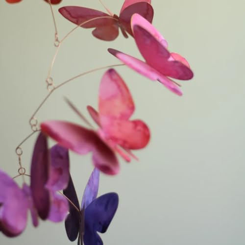 Flower Colors Butterfly Mobile Wall Decor