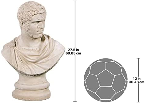 Design Toscano Caracalla Roman Emperor Sculptural Bust Antique Stone