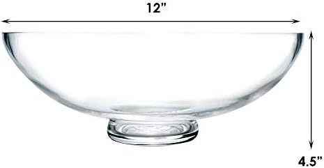 CYS EXCEL Glass Footed Decorative Bowl 45 H 12 D