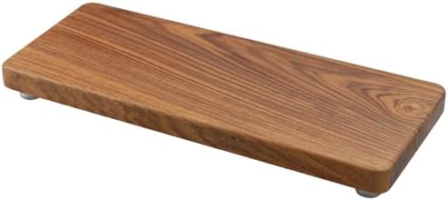 126x5 Solid Teak Wood Riser Tray - Farmhouse Organizer with Non-Slip Base