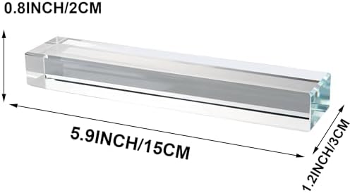 Modern Clear K9 Glass Paperweight Set 2 Pcs