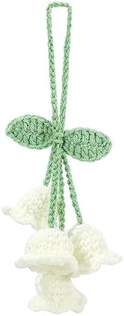 Cute Car Mirror Hanging Lily Flower Pendant for Women
