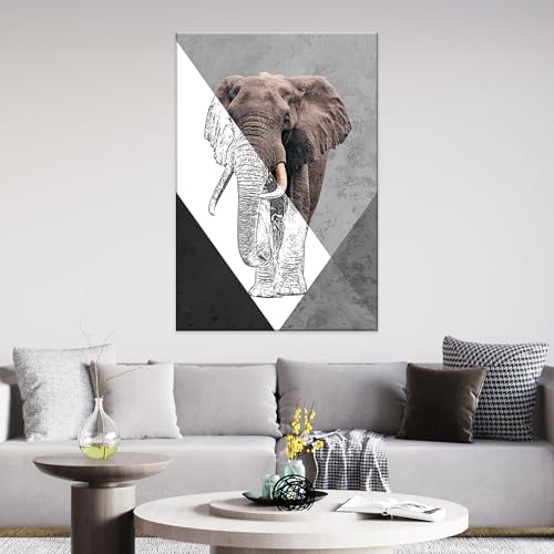 EGD Elephant Wall Art for Living Room Decor