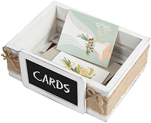 MyGift Vintage White Wood Decorative Gift Box 1