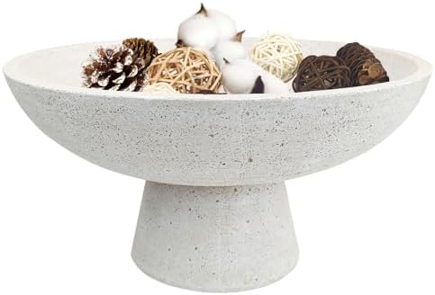 Elegant Off-White Travertine Fruit Bowl 118 Inch