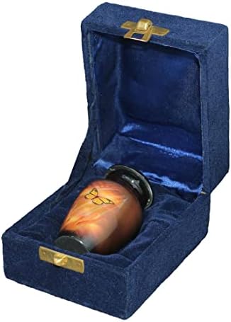 Small Cremation Keepsake Mini Urn with Velvet Box