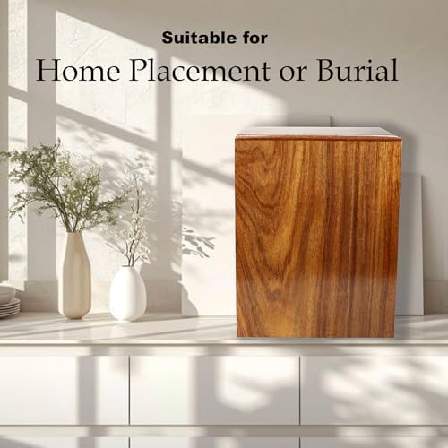 Wooden Cremation Urn for Human Ashes - Elegant Memorial for Adult Men and Women