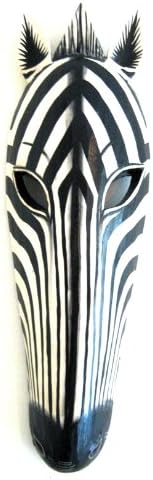 OMA African Zebra Giraffe Wall Mask Decor