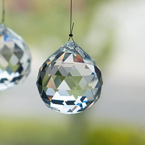Clear Crystal Ball Suncatcher 20Pcs 40mm Feng Shui Decoration