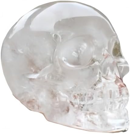 Natural Quartz Crystal Skull Head Sculpture Decor