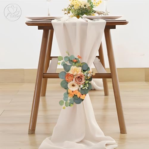 Artificial Wedding Arch Flowers Set of 2 Orange