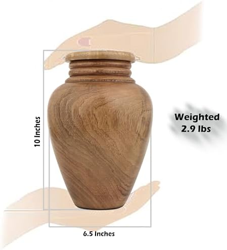 Wooden Cremation Urn for Human Ashes Handcrafted
