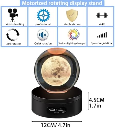YVV LED Rotating Display Stand with Colorful Lights