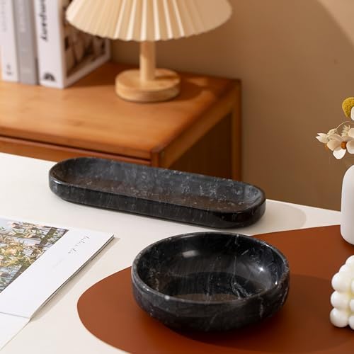 106 Black Marble Decorative Tray Bowl