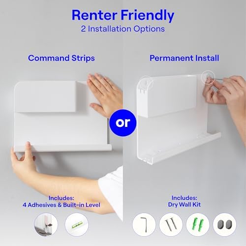 WallShelfie Floating Wall Organizer - Clutter Free Storage
