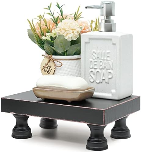 EOSAHR Modern Black Pedestal Stand for Kitchen Decor