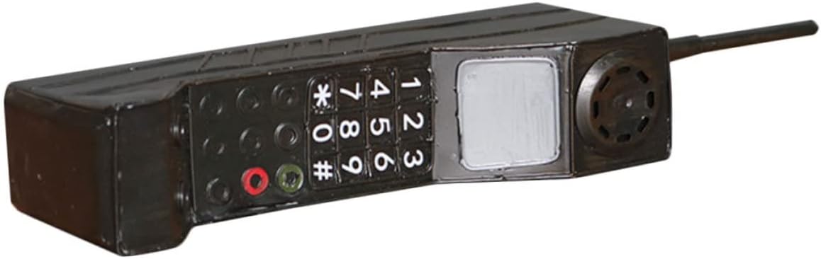 Vintage Decor Cellphone Model Iron Phone Statue Retro Ornament