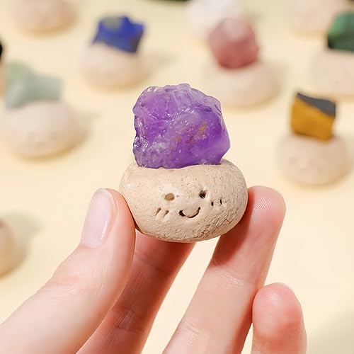 Amethyst Crystal Desk Ornaments Natural Mini Decor for Office Home