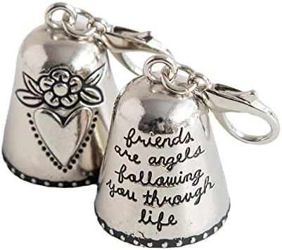 Tiny Silver Bell with Angel Message - Friends Are Angels Gift