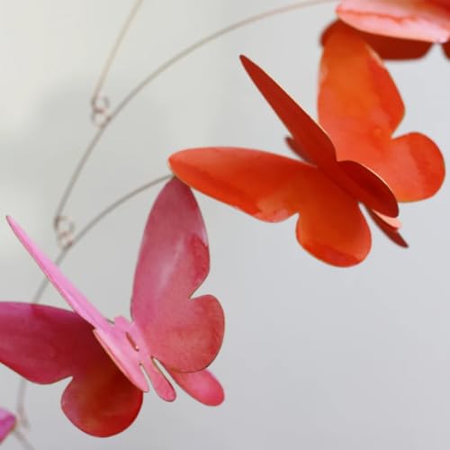 Flower Colors Butterfly Mobile Wall Decor