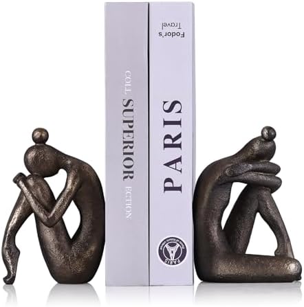 Brown Resin Decorative Bookends for Shelves