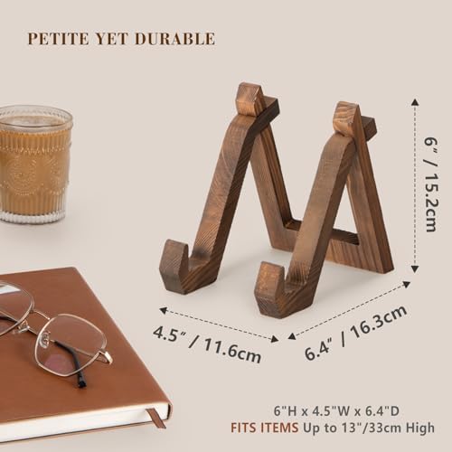 3 Pack 6 Inch Plate Display Stand with Decorative Frame