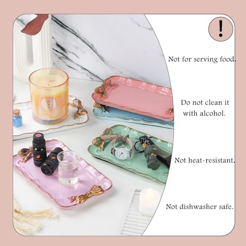 IBWell Resin White Jewelry Tray for Home Decor