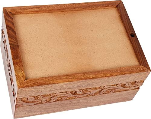 Handmade Wooden Urn Box for Pet and Human Ashes 75x5 Inch