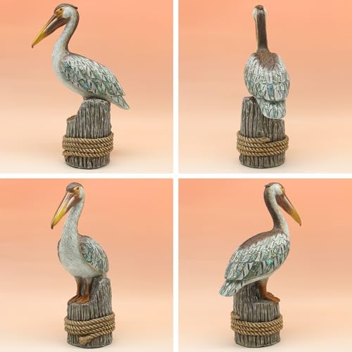 Lukitas Standing Pelican Statue 14 Inch Resin Decor