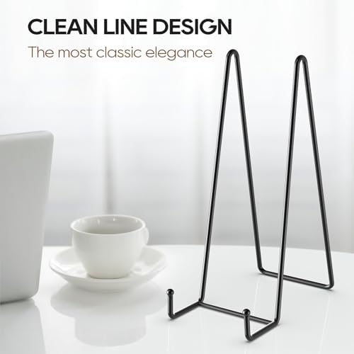 HONGYUTAI 3 Pack 12 Inch Plate Stands Display Holders Black