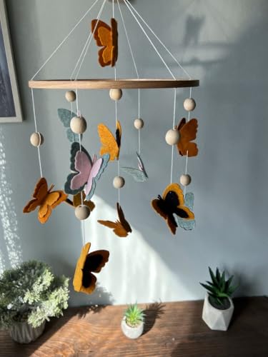 KENFUW Butterflies Nursery Decor Mobile Hanging