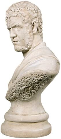 Design Toscano Caracalla Roman Emperor Sculptural Bust Antique Stone