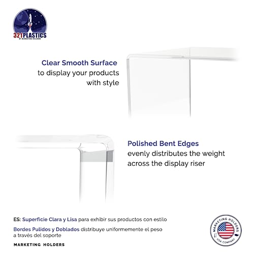 Acrylic Display Riser Stand 8 Inch Clear Square